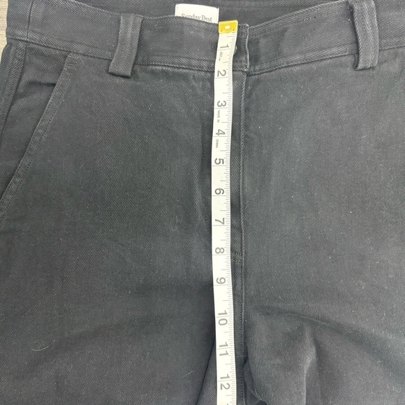 Aritzia Sunday Best High Rise Straight Tapered Leg Jeans Denim Black Size 6 - Picture 11 of 13